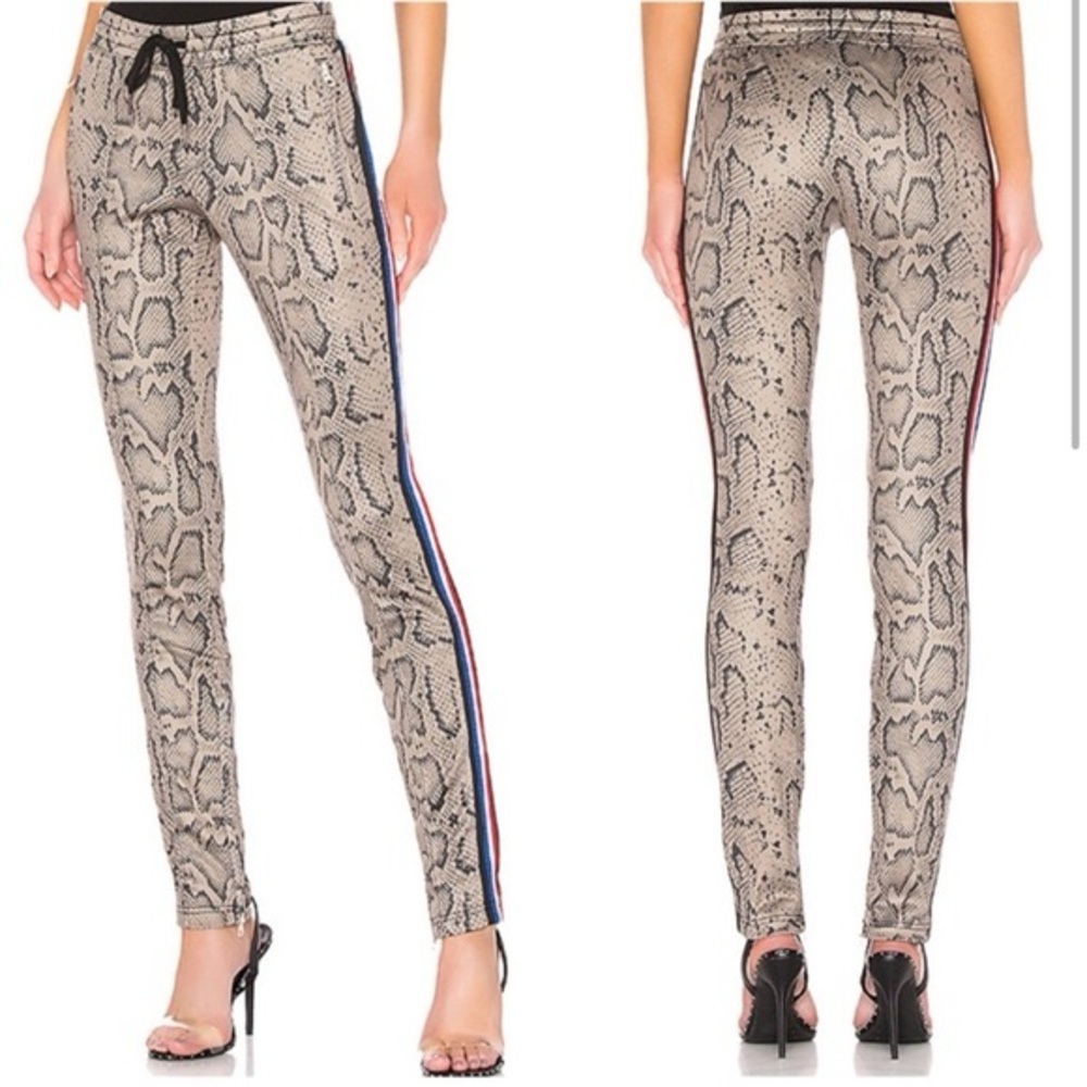NWOT Pam & Gela Cigarette Track Pants In Python Size Small